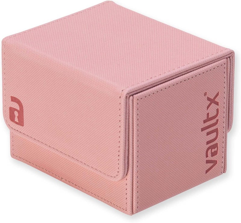 Vault X Trading Card Sideloading Deck Box, 100+ sleeved cards, Premium Exo-Tec Material, Card Holder Storage Box, Detachable Magnetic Lid, for MTG Commander Game, TCG (Pink) - Image 2